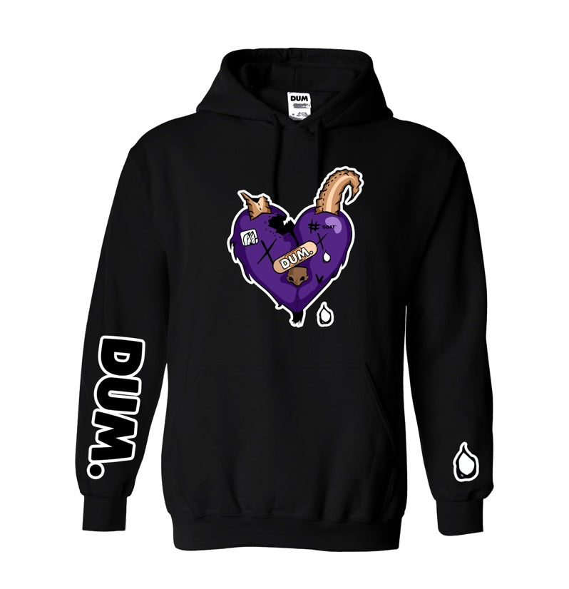PURPLE GOAT LOVE HOODIE