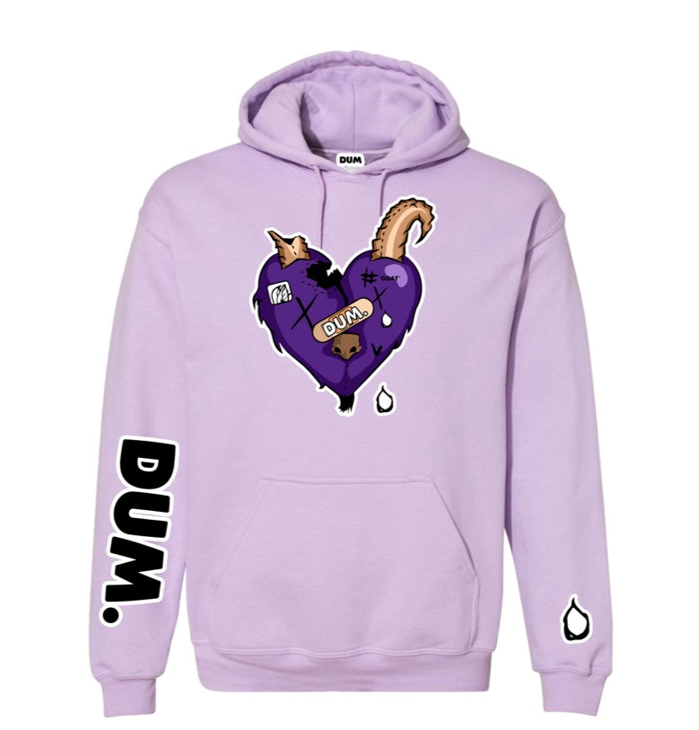 PURPLE GOAT LOVE HOODIE