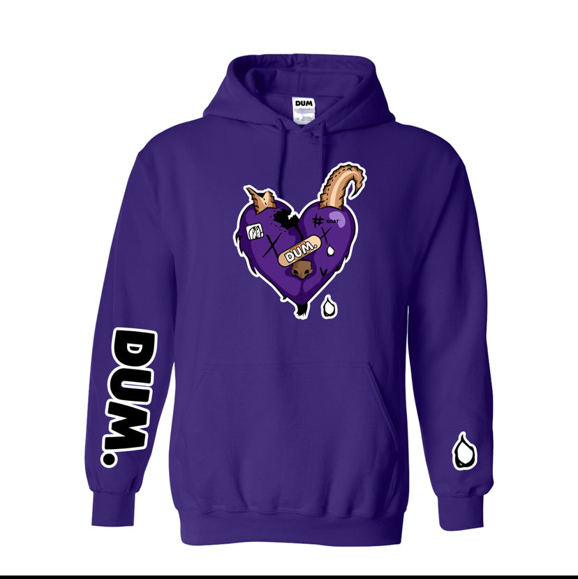 PURPLE GOAT LOVE HOODIE