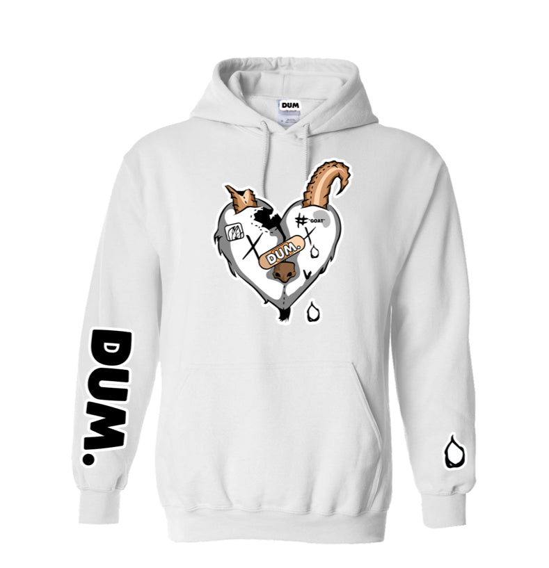 WHITE GOAT LOVE HOODIE
