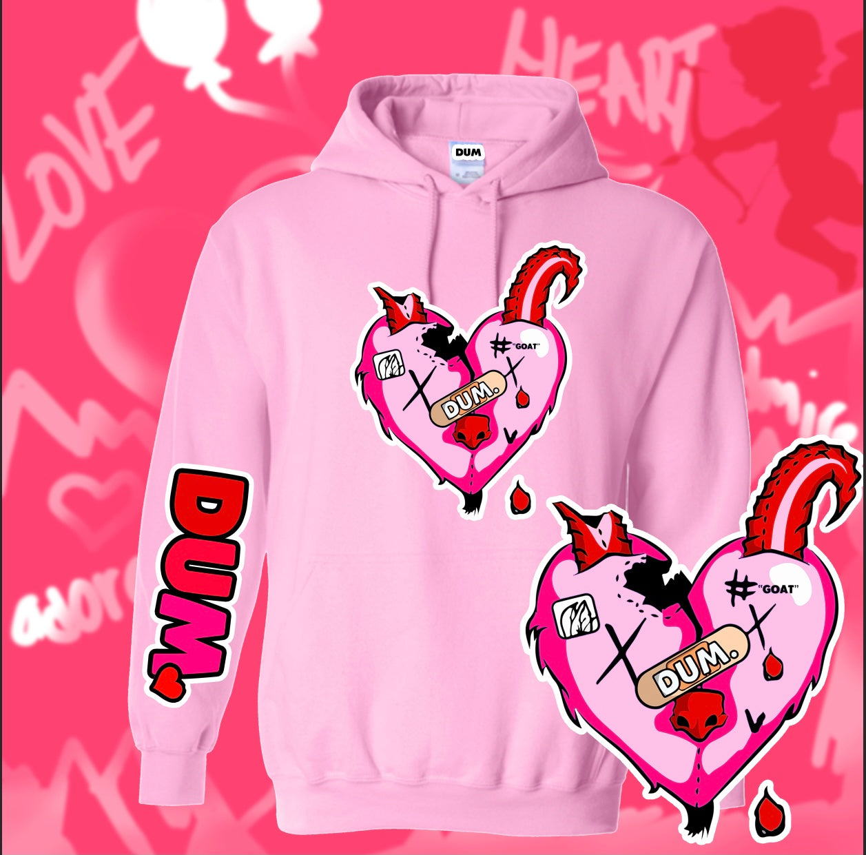 VALENTINE GOAT LOVE HOODIE