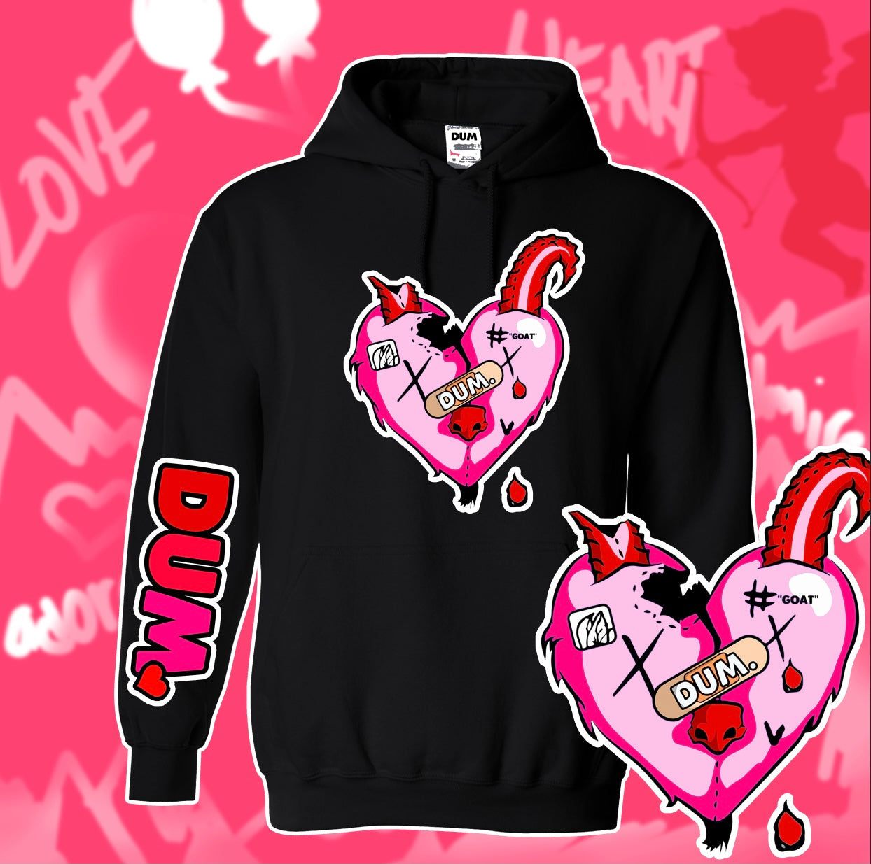 VALENTINE GOAT LOVE HOODIE
