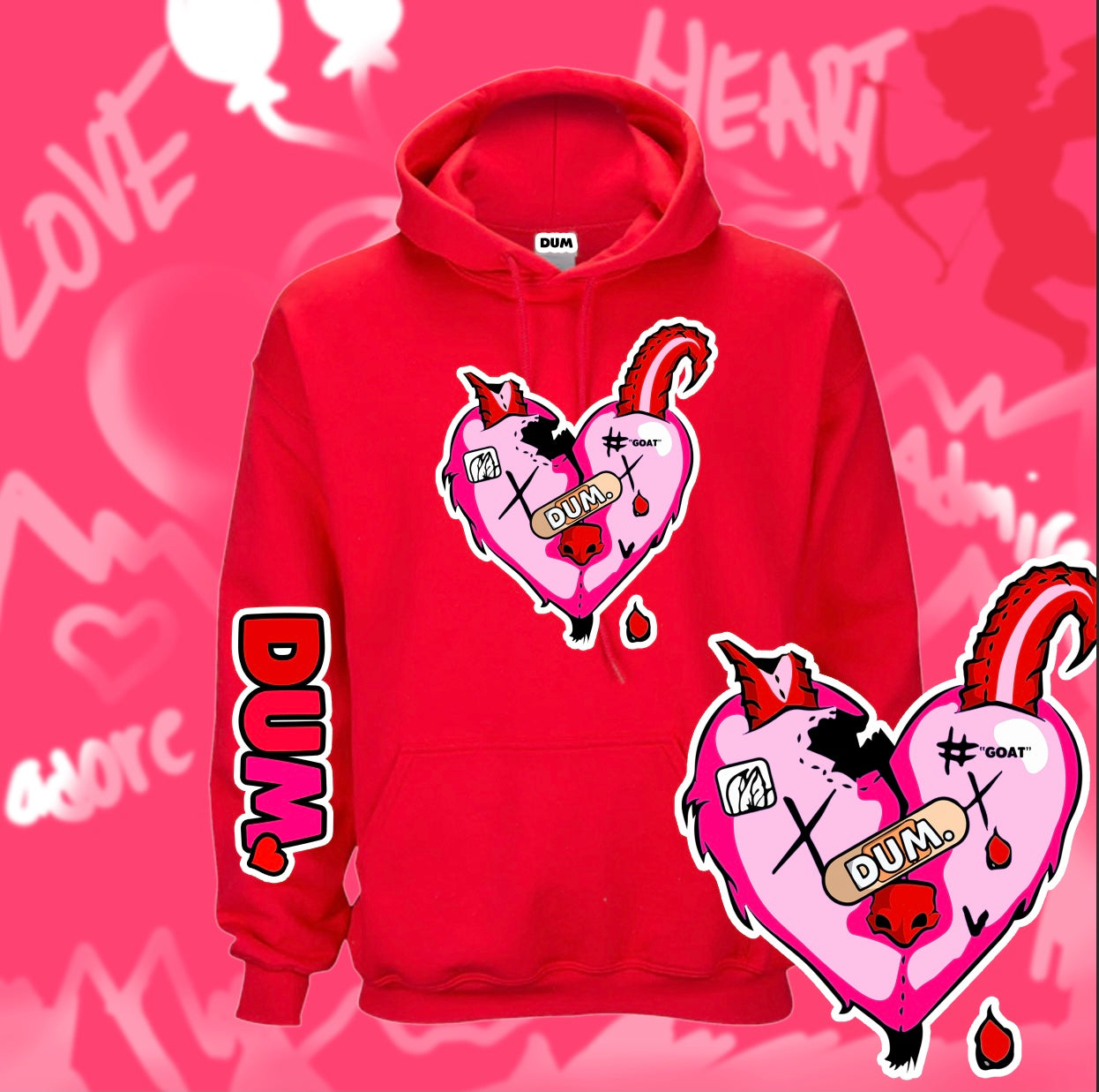VALENTINE GOAT LOVE HOODIE