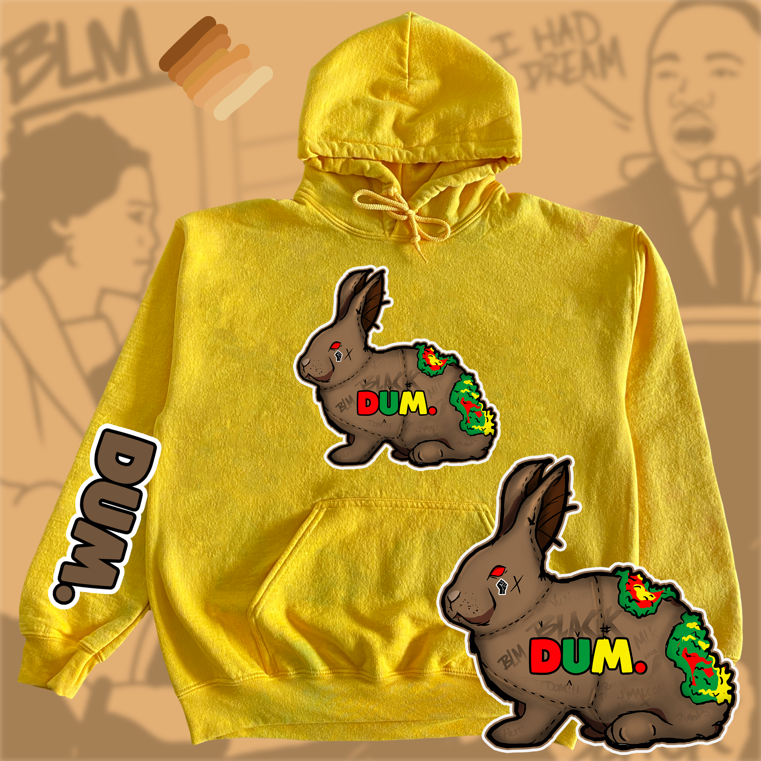 BLACK POWER DUM HOODIE