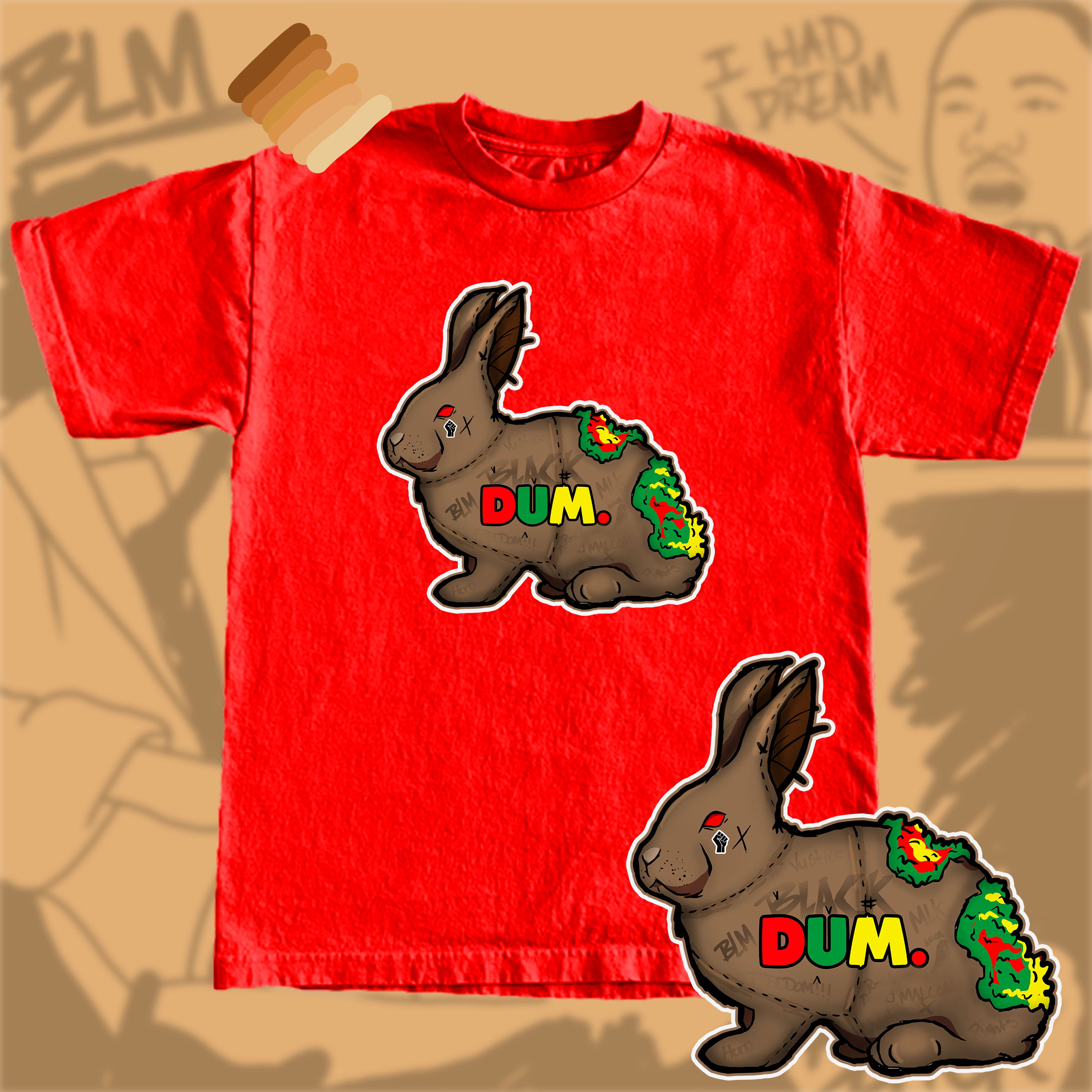 BLACK POWER DUM TSHIRT