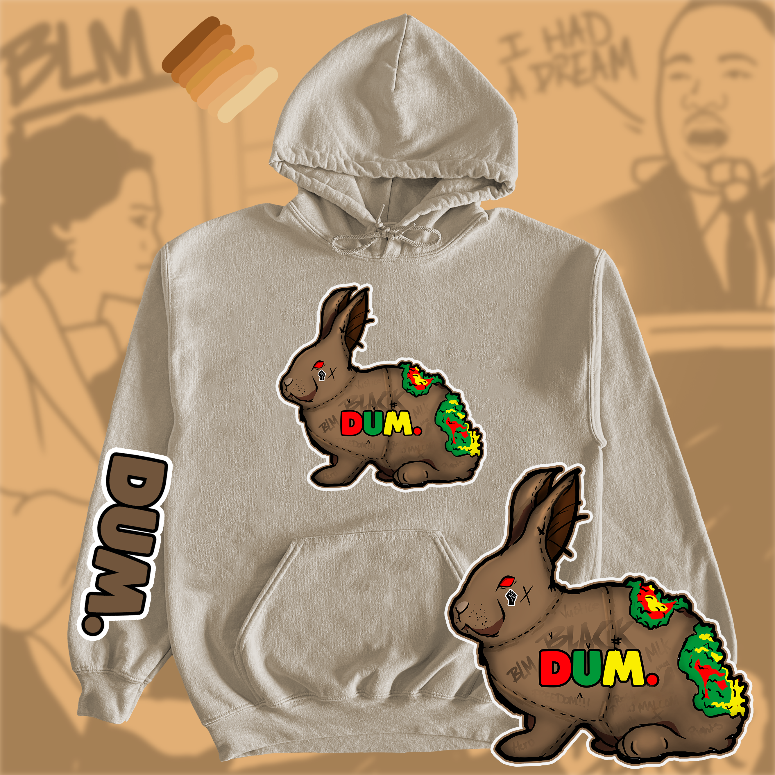 BLACK POWER DUM HOODIE