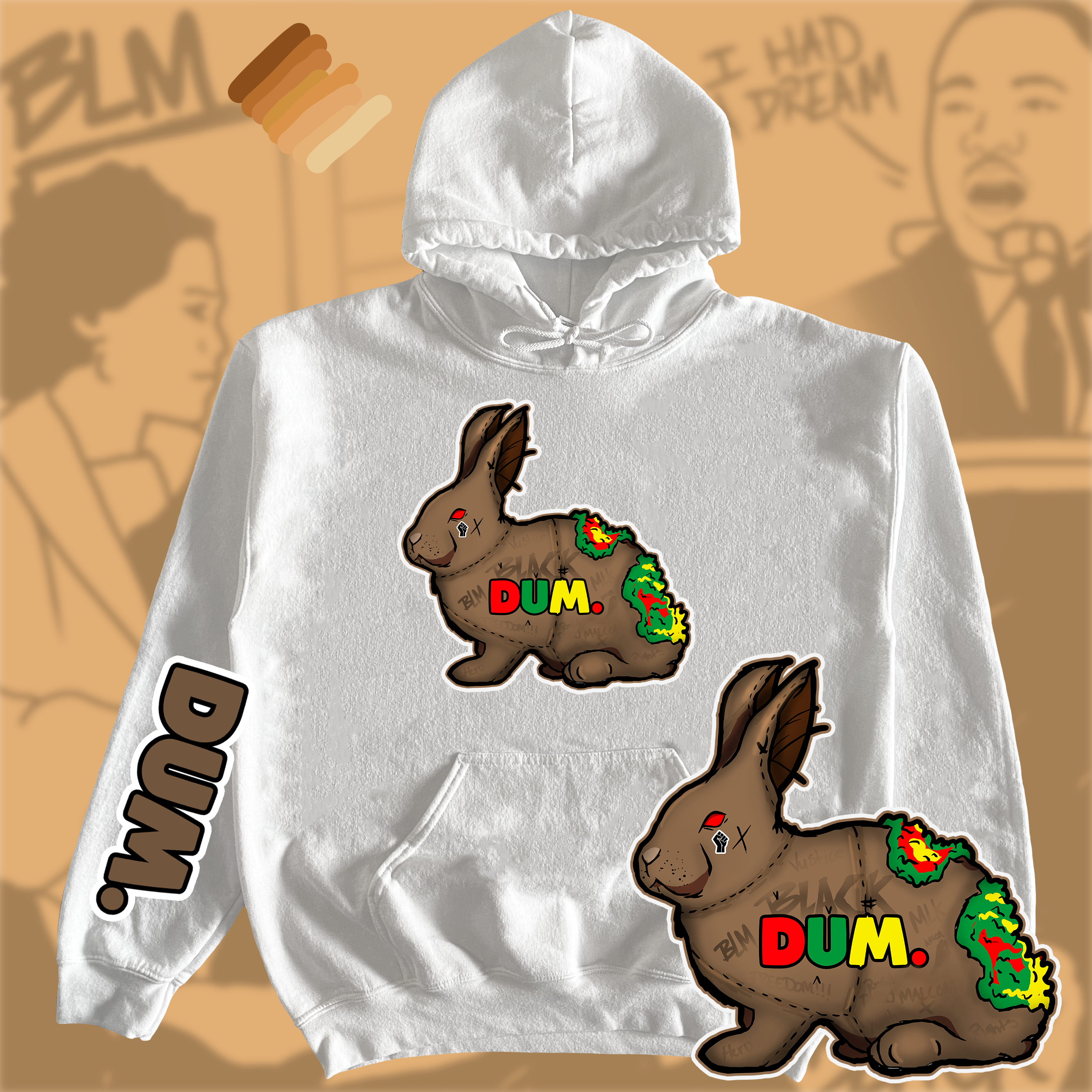 BLACK POWER DUM HOODIE