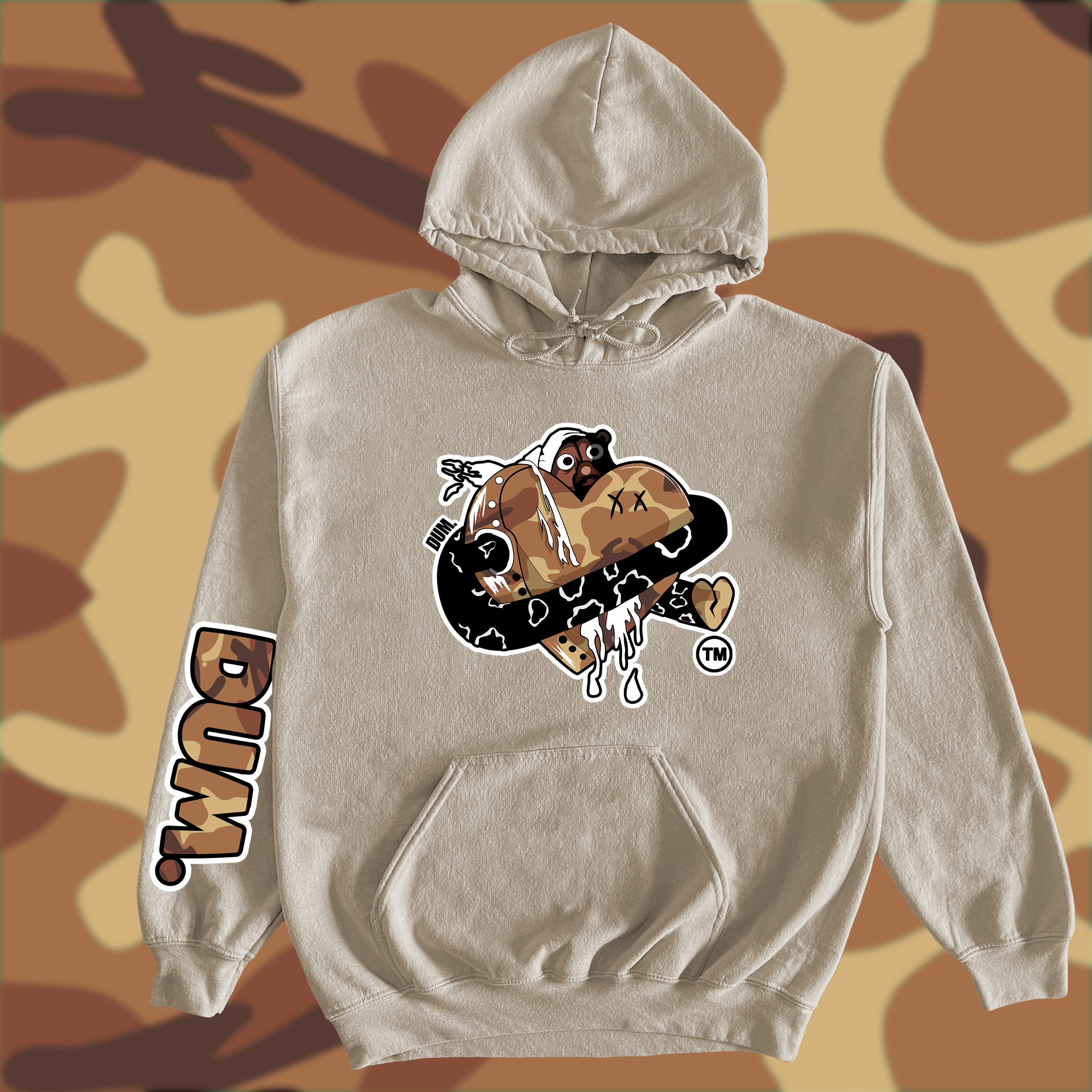 BROWN DUMLOVE CAMO HOODIE