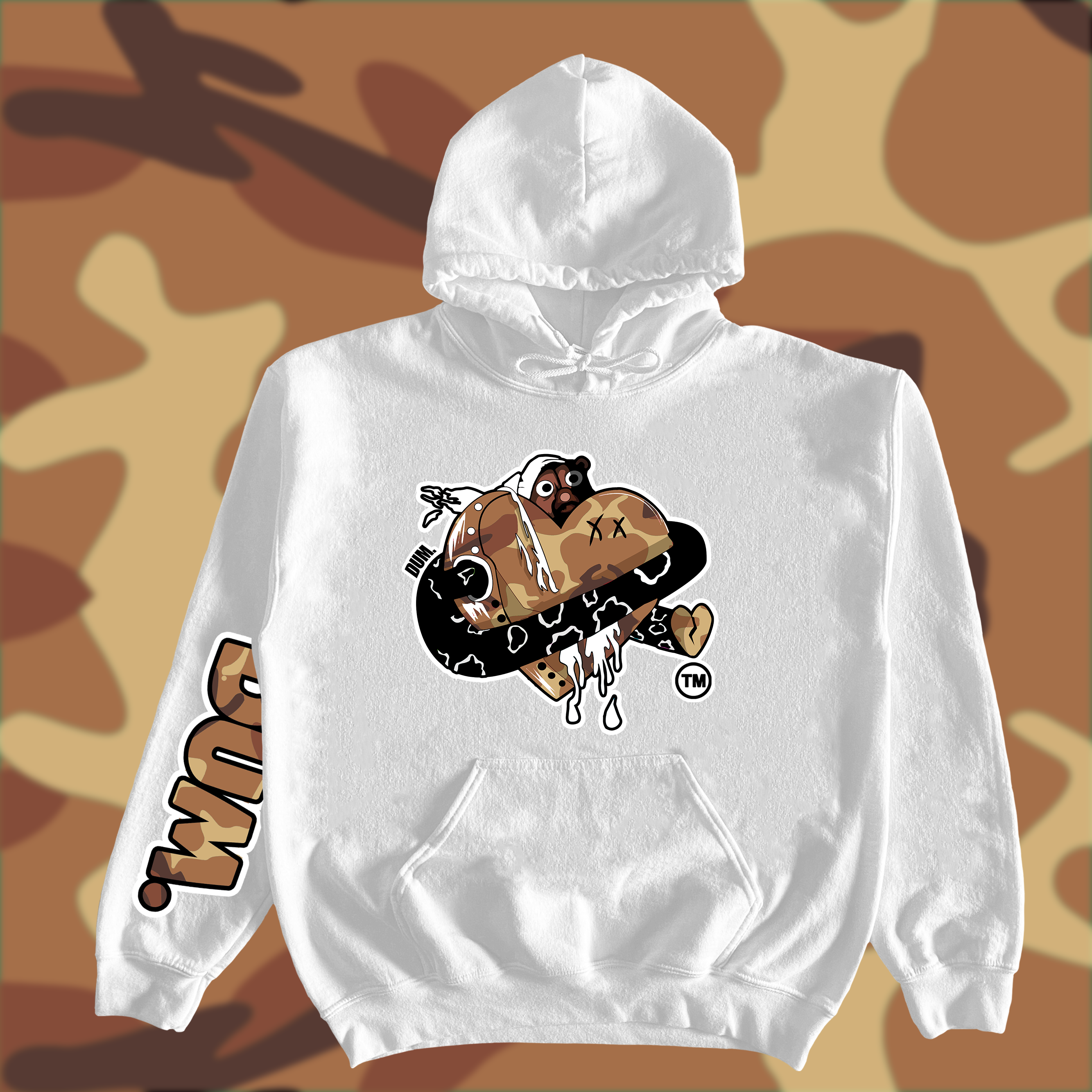 BROWN DUMLOVE CAMO HOODIE