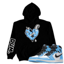 DUM GOATLOVE X RETRO 1S UNIVERSITY BLUE HOODIE