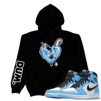 DUM GOATLOVE X RETRO 1S UNIVERSITY BLUE HOODIE