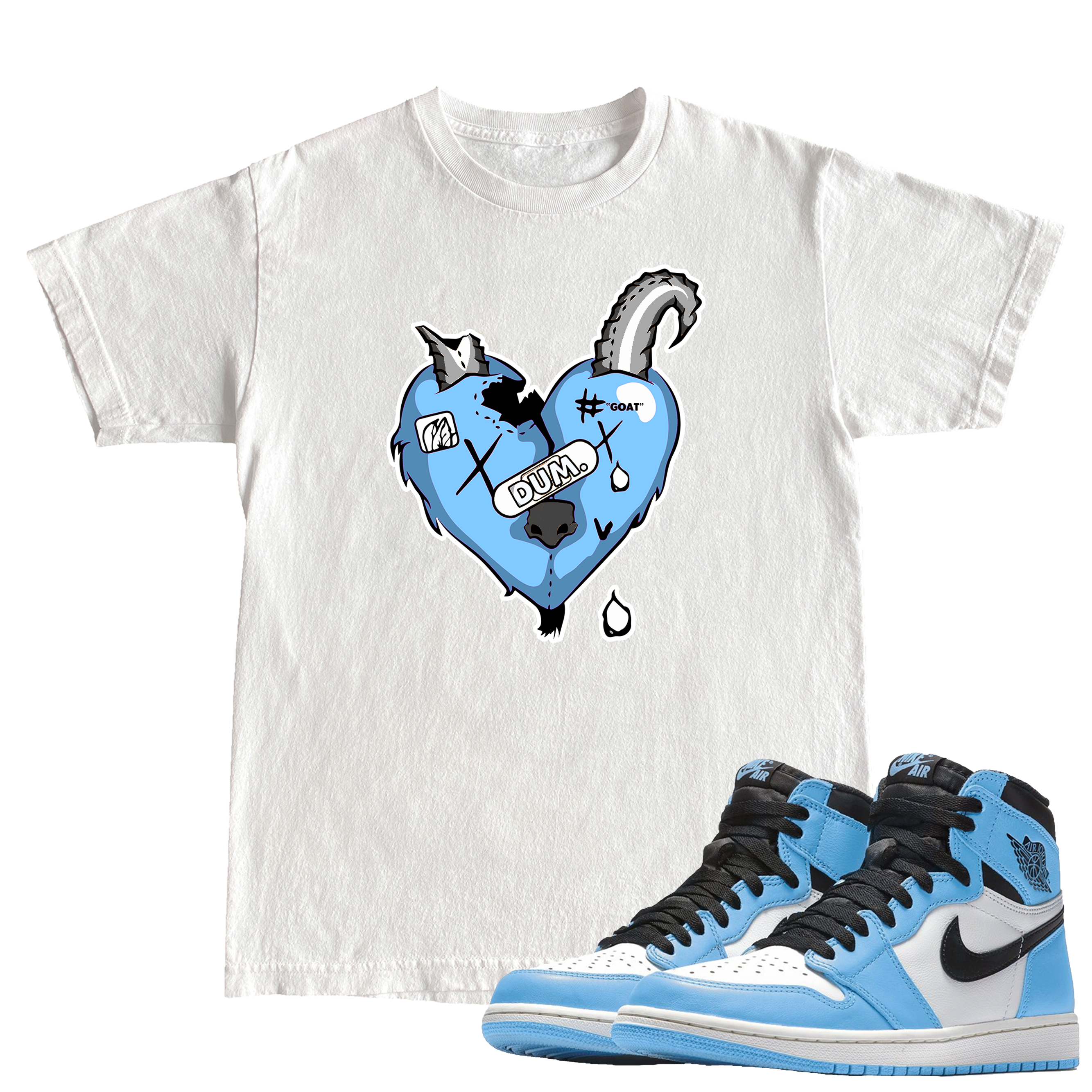 DUM GOATLOVE X RETRO 1S UNIVERSITY BLUE