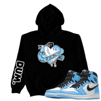 DUMLOVE X X RETRO 1S UNIVERSITY BLUE HOODIE