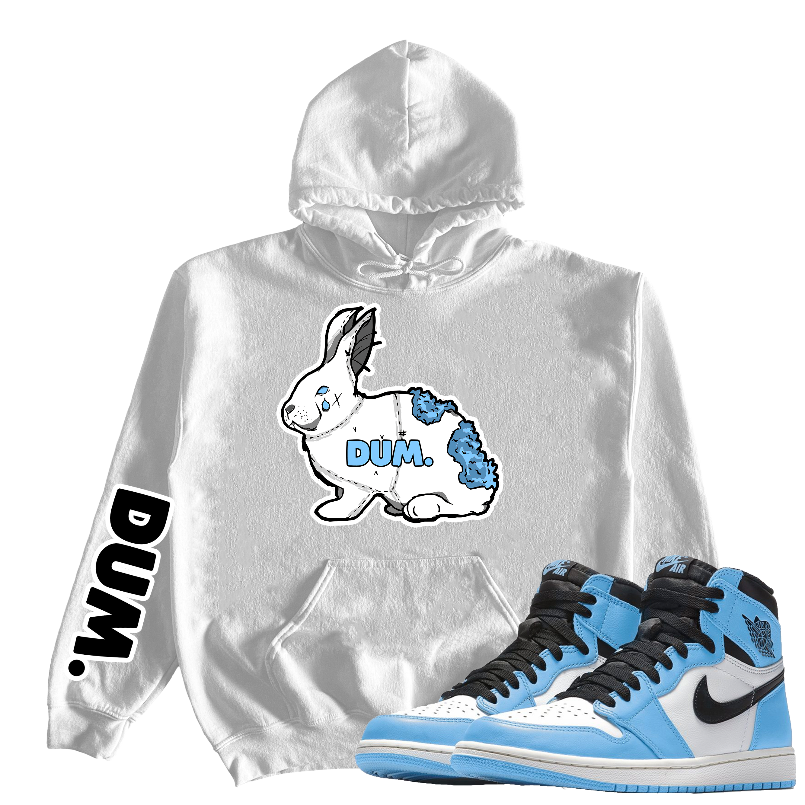 DUM X RETRO 1S UNIVERSITY BLUE HOODIE