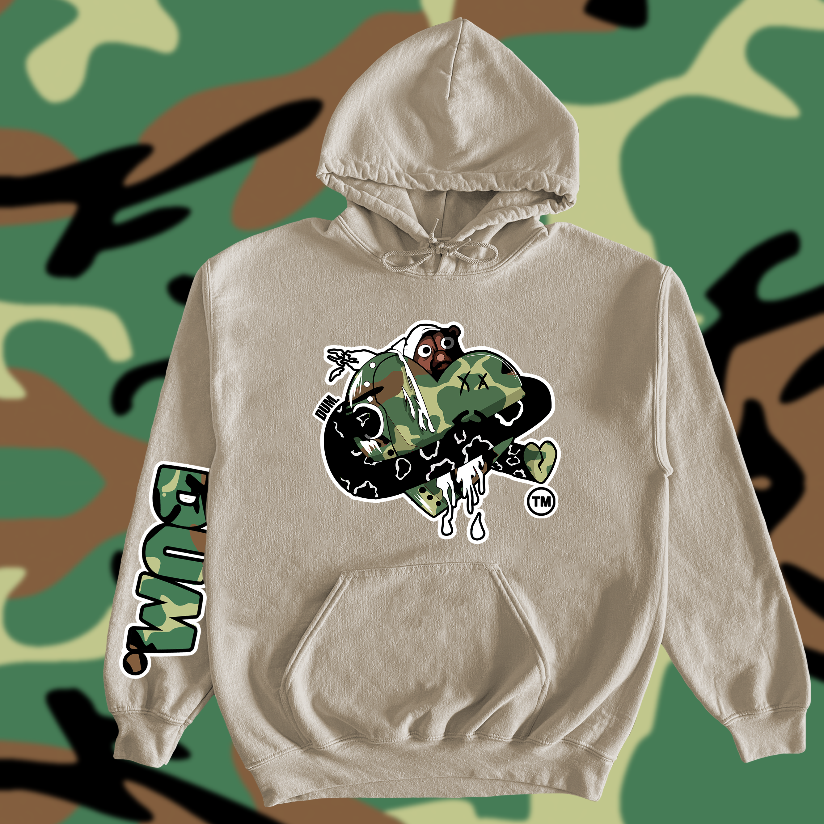 GREEN DUMLOVE CAMO HOODIE
