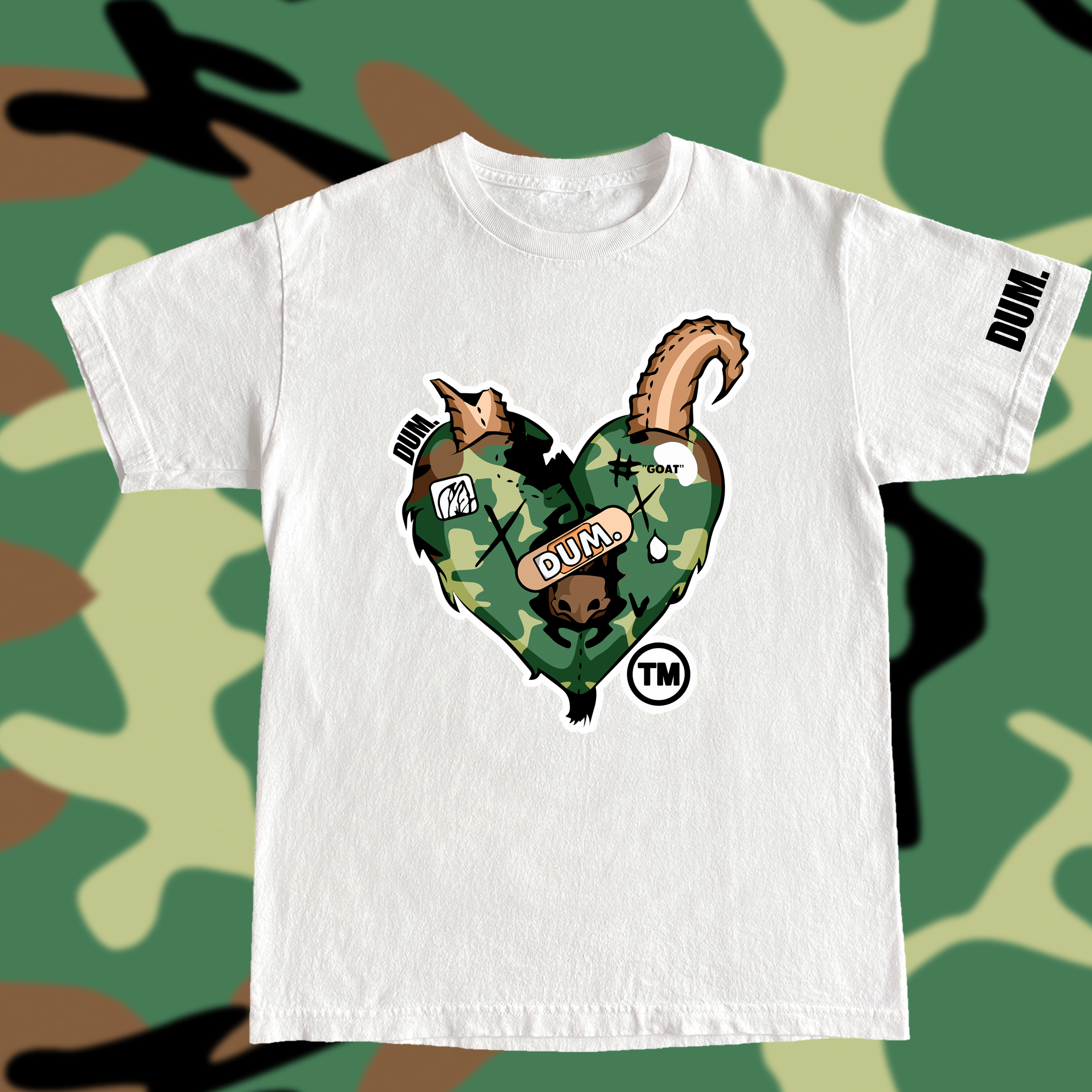 GREEN GOAT CAMO TSHIRT