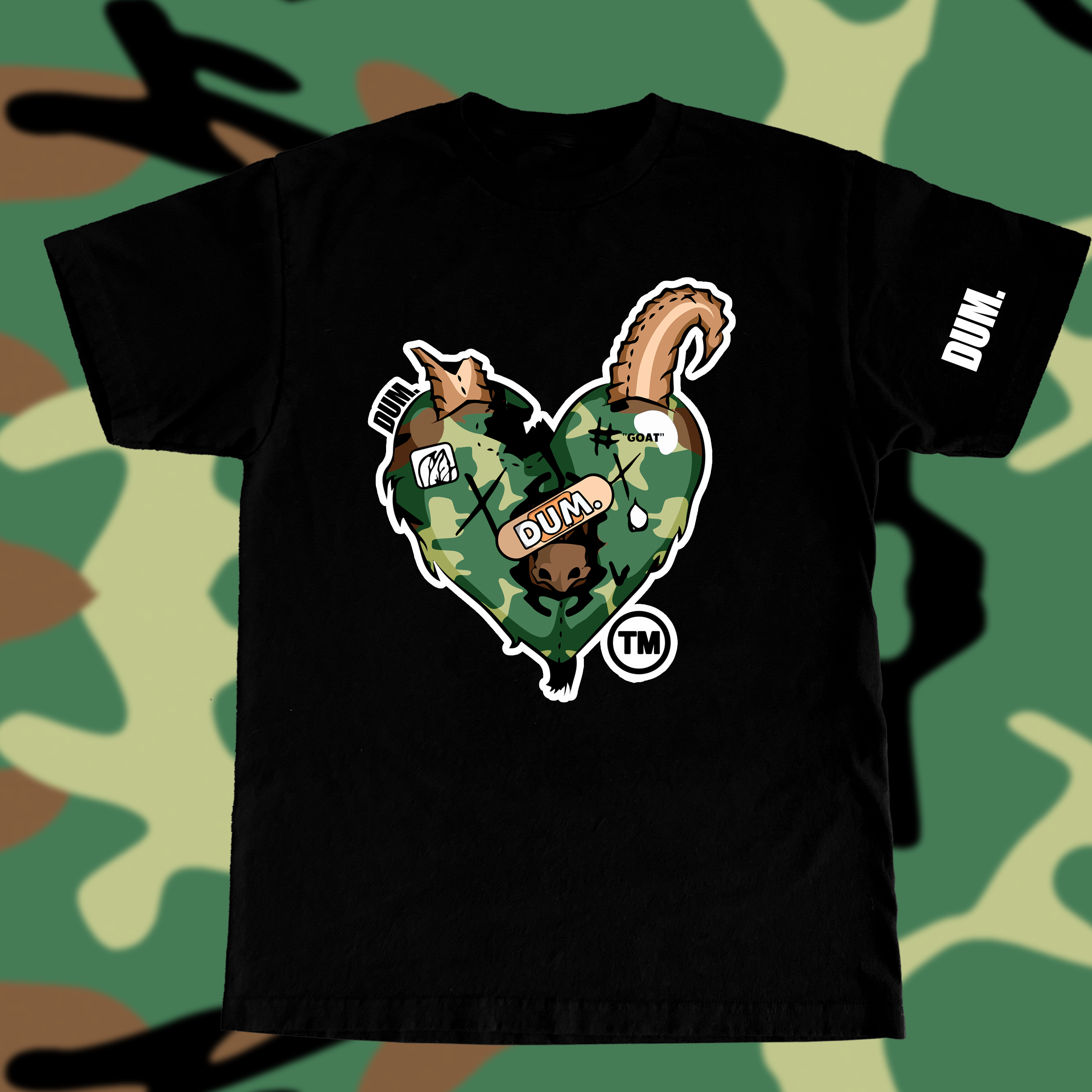 GREEN GOAT CAMO TSHIRT