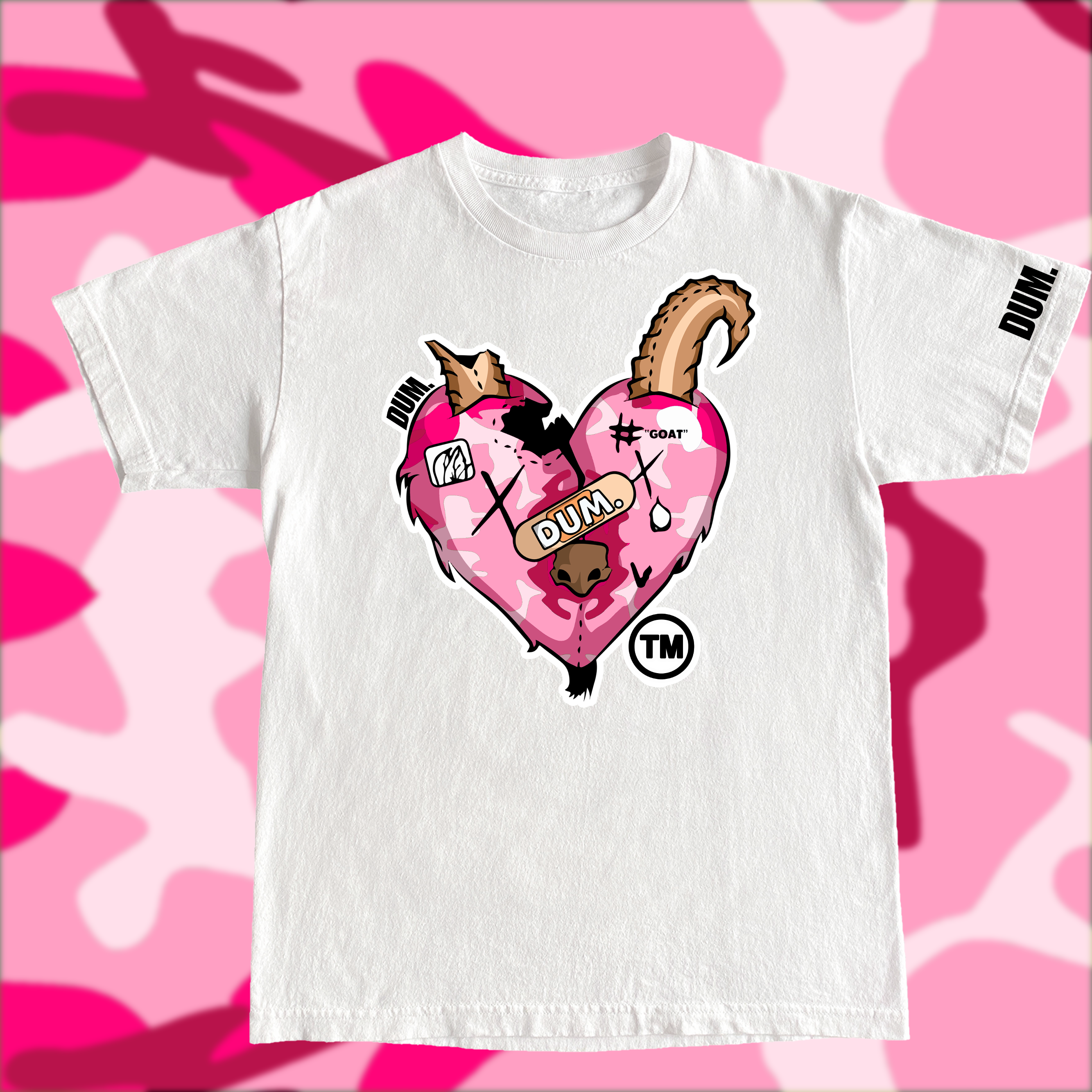 PINK GOAT CAMO TSHIRT
