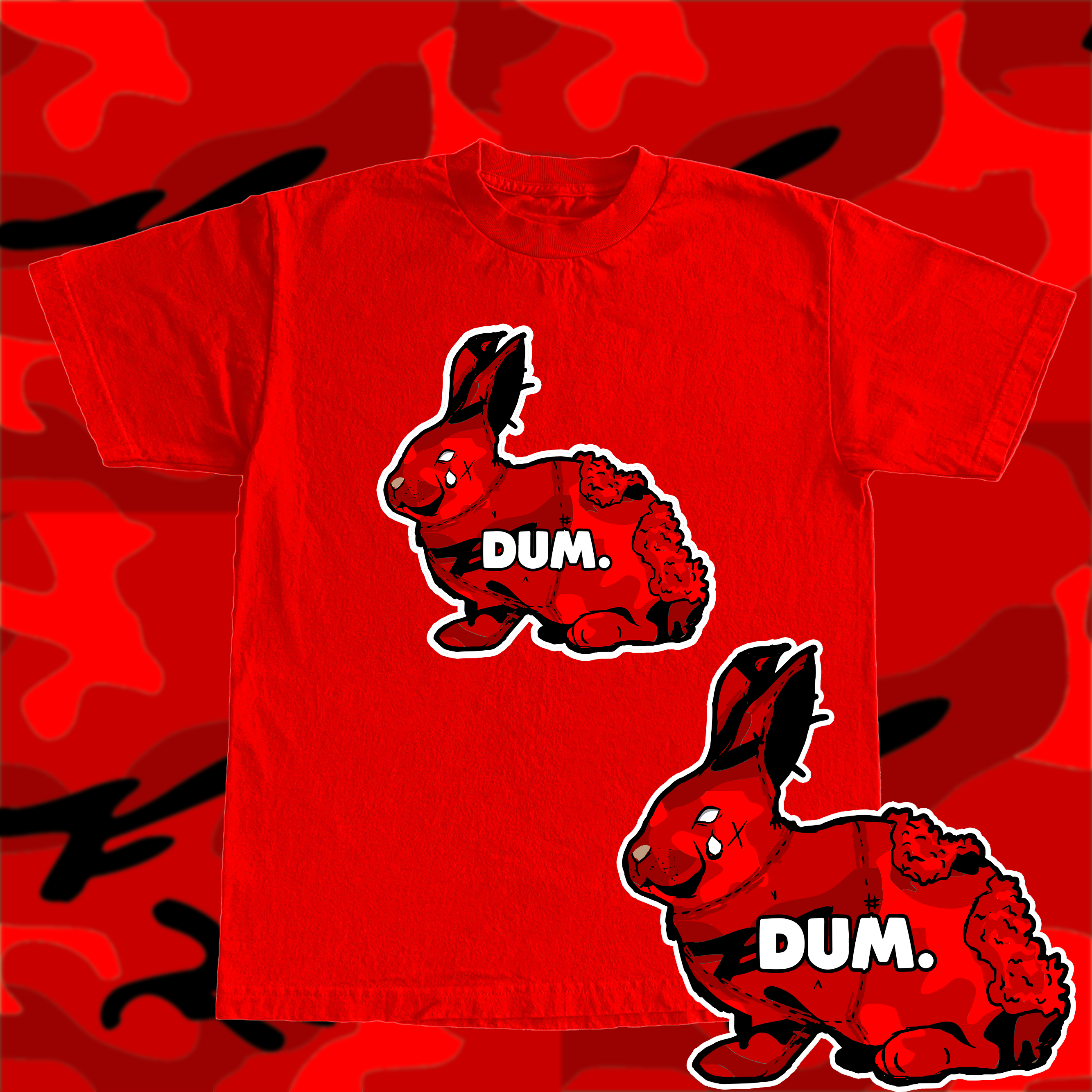 RED OG DUM CAMO TSHIRT