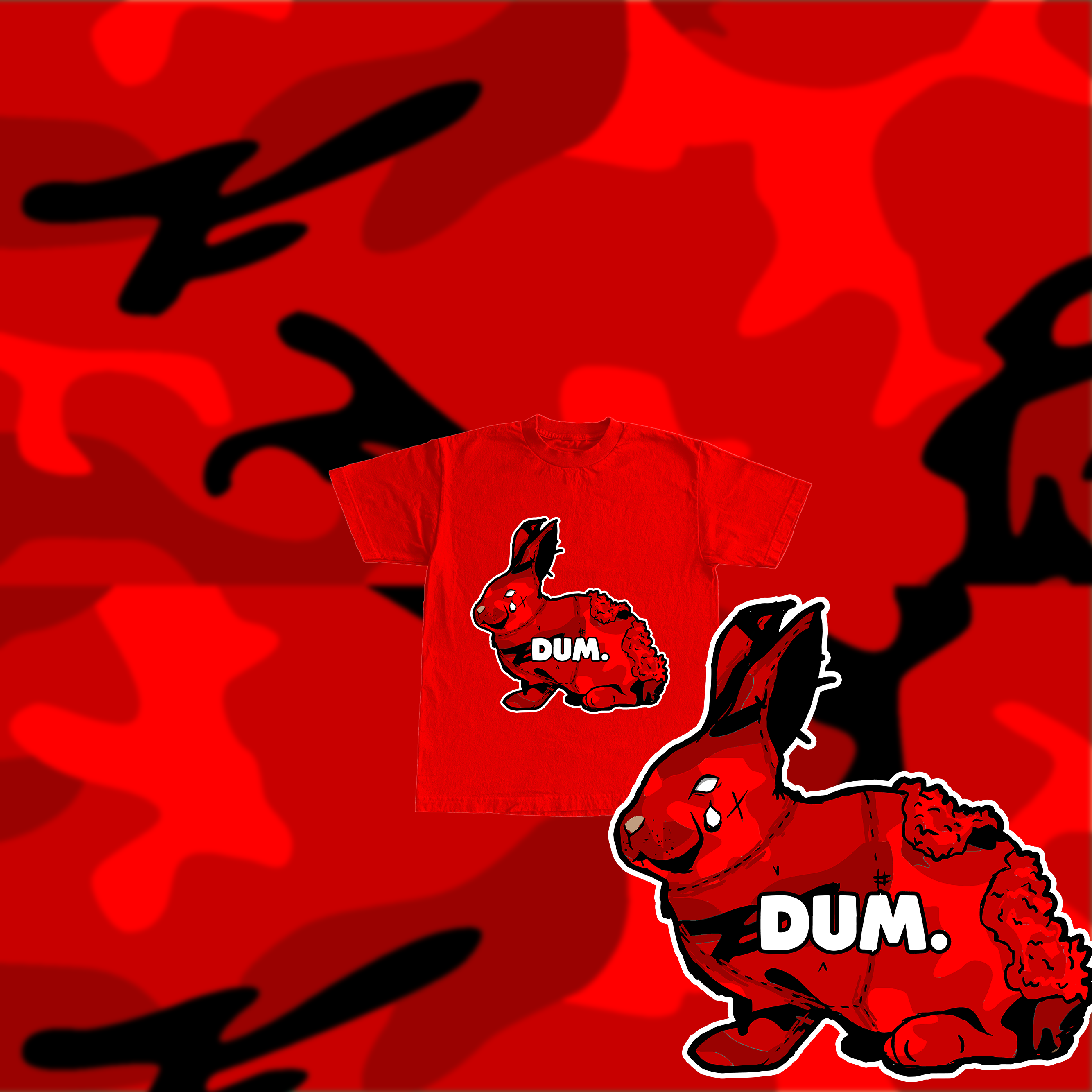 RED OG DUM CAMO YOUTH TSHIRT