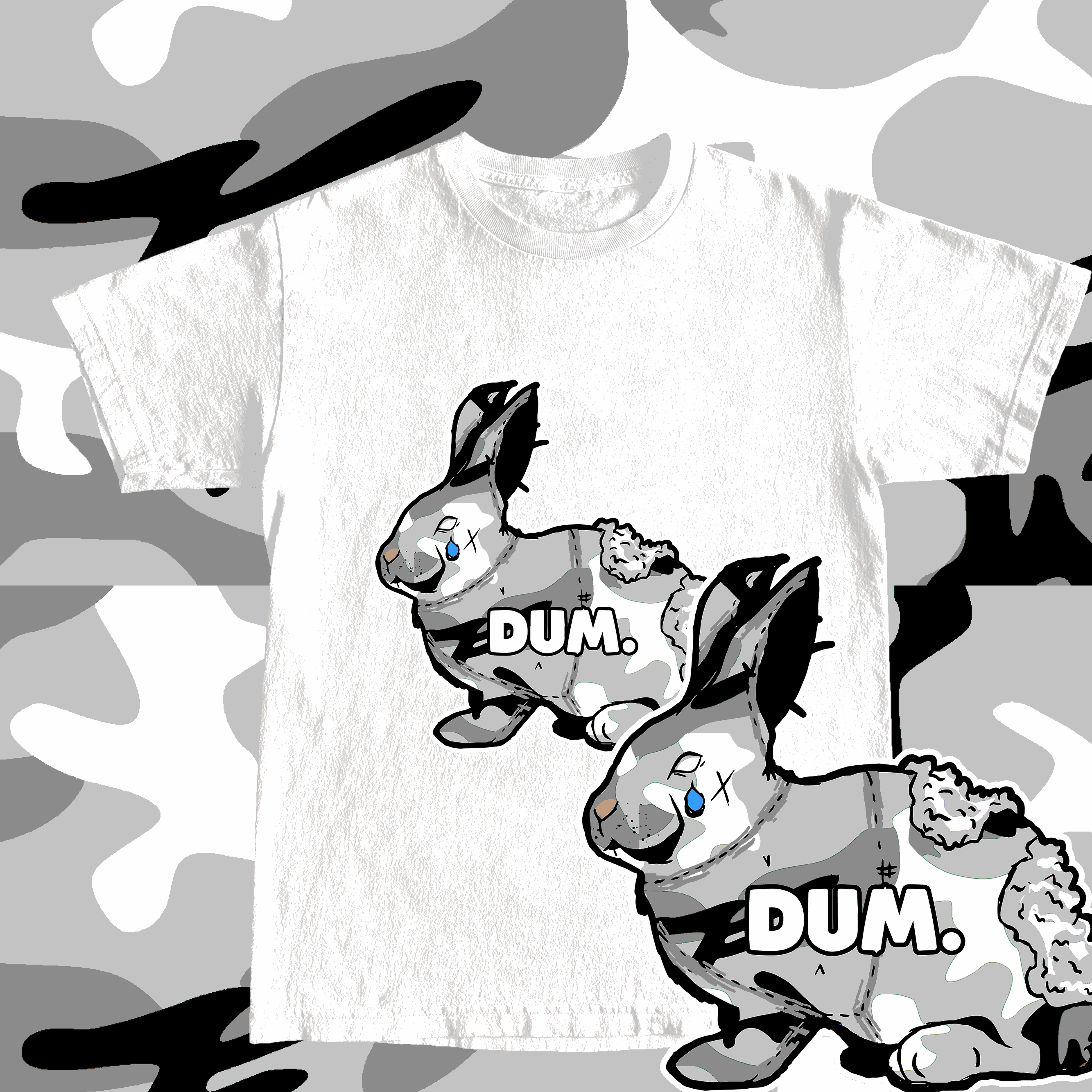 WHITE OG DUM CAMO TSHIRT